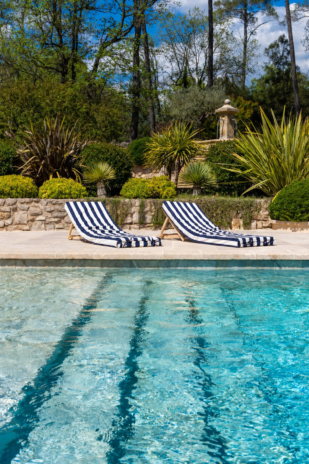 PACK DUO - 2 matelas de piscine complets rayures - Marinette Saint - Tropez
