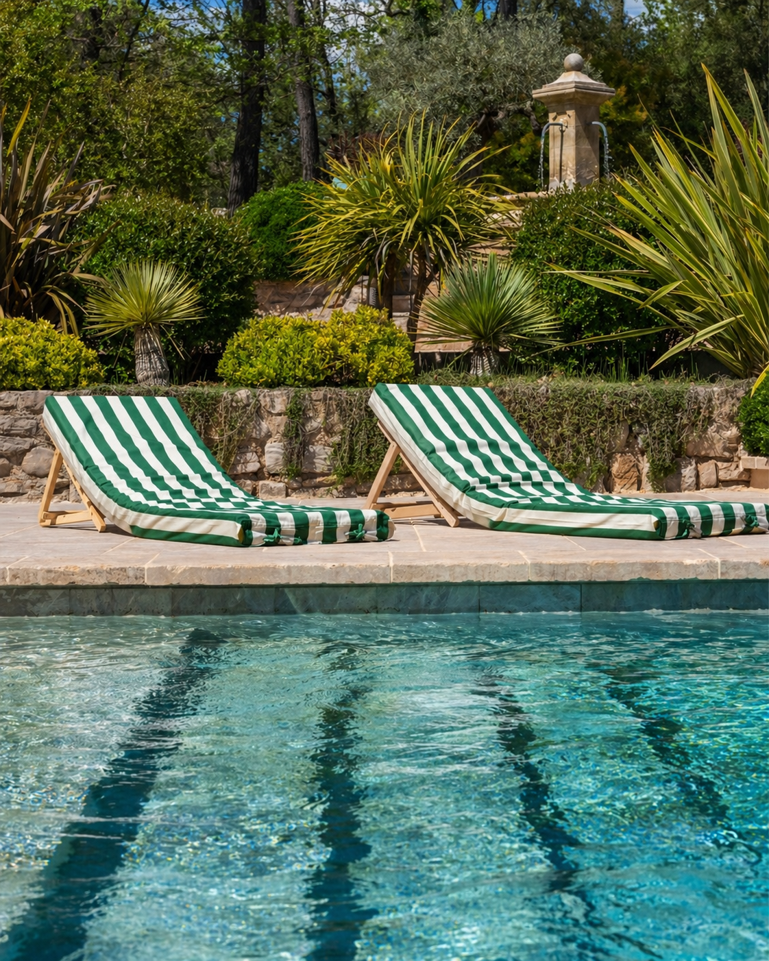 PACK DUO - 2 matelas de piscine complets rayures - Marinette Saint - Tropez
