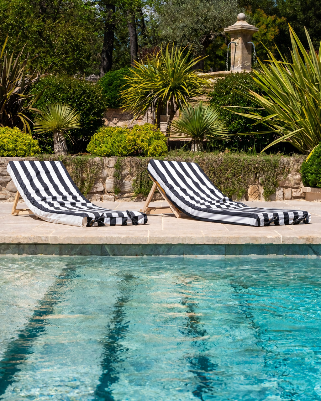 PACK DUO - 2 matelas de piscine complets rayures - Marinette Saint - Tropez