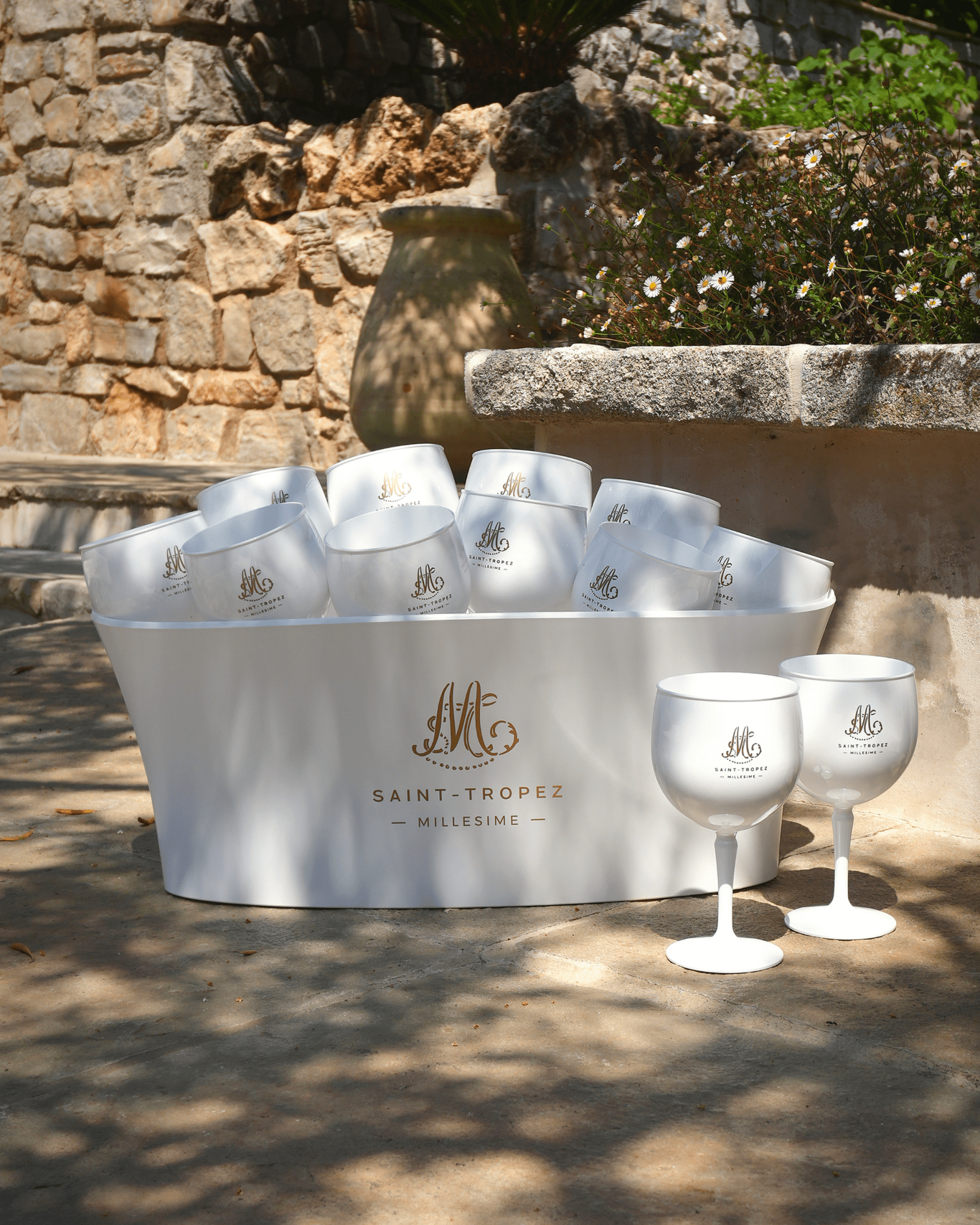Pack Seau & 12 Verres Cépage — Millesime GM - Marinette Saint - Tropez