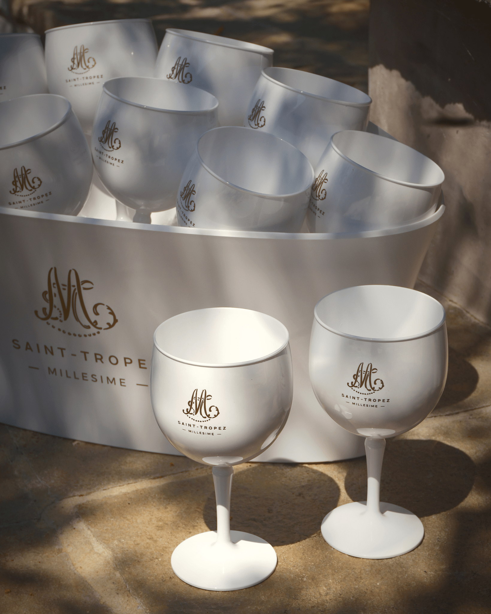 Pack Seau & 12 Verres Cépage — Millesime GM - Marinette Saint - Tropez