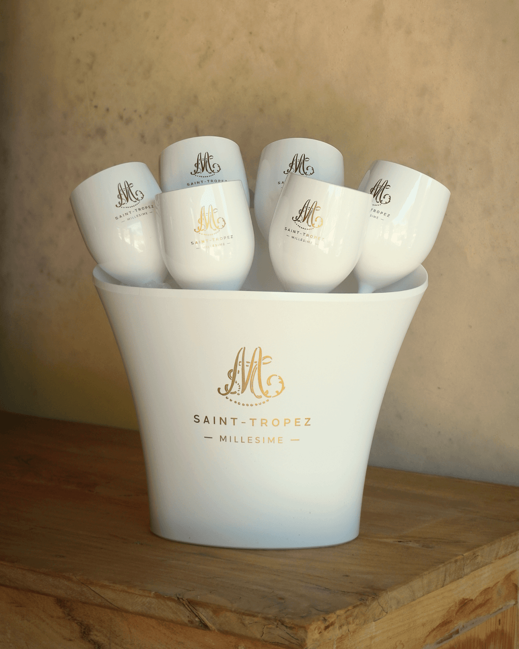 Pack Seau & 6 Verres Cépage — Millesime PM - Marinette Saint - Tropez