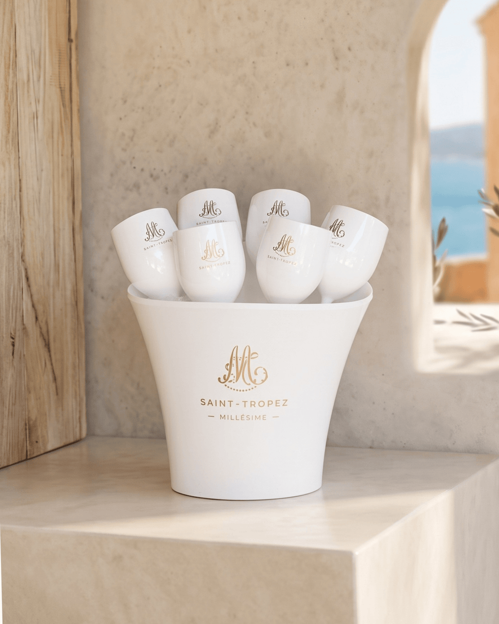 Pack Seau & 6 Verres Cépage — Millesime PM - Marinette Saint-Tropez