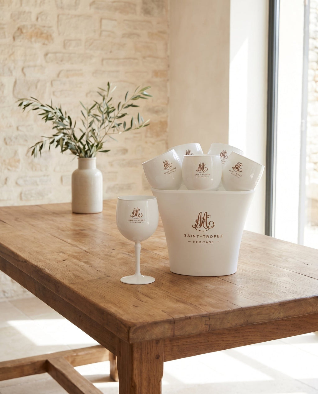 Pack Seau & 6 Verres Piscine — Héritage PM - Marinette Saint-Tropez