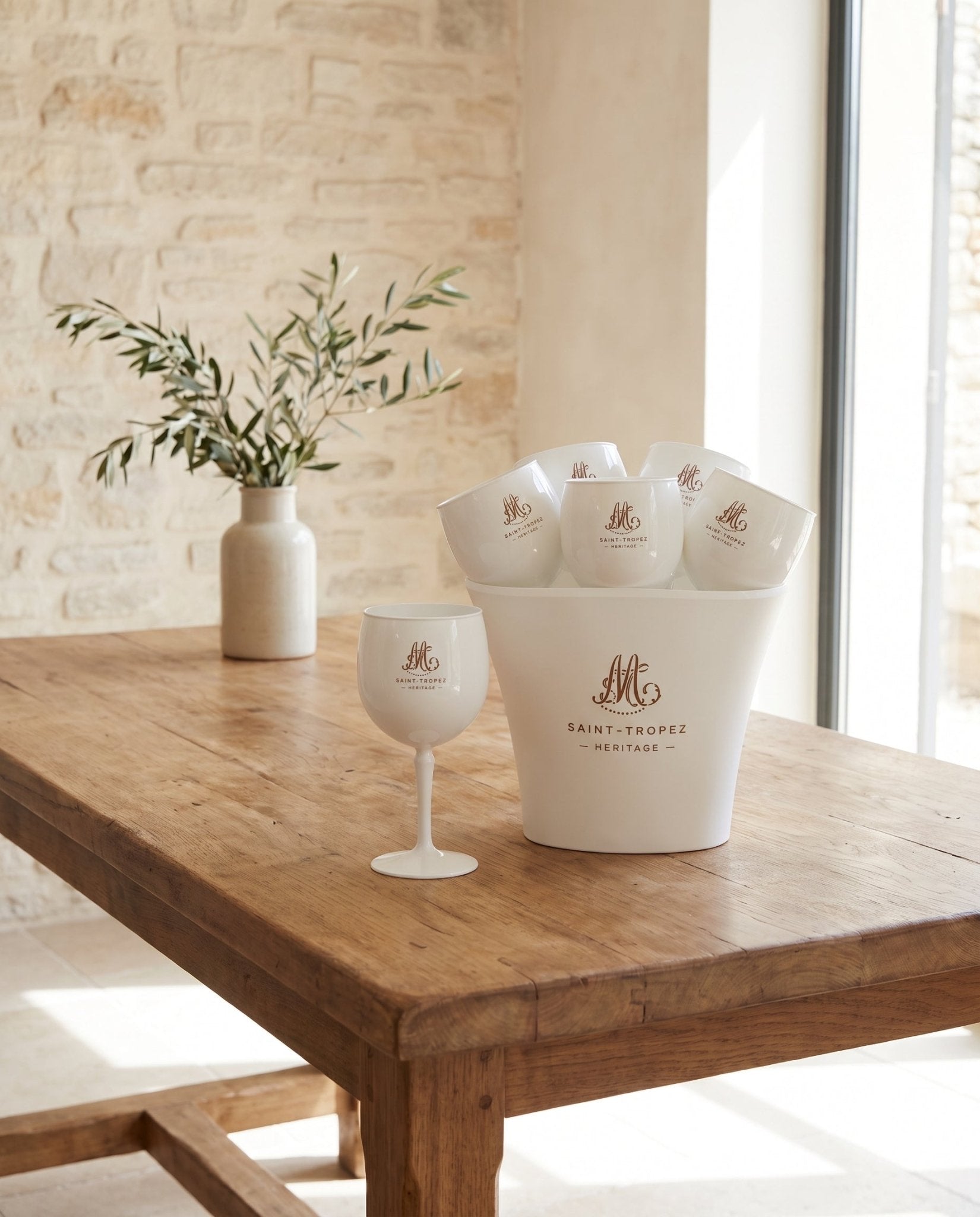 Pack Seau & 6 Verres Piscine — Héritage PM - Marinette Saint-Tropez