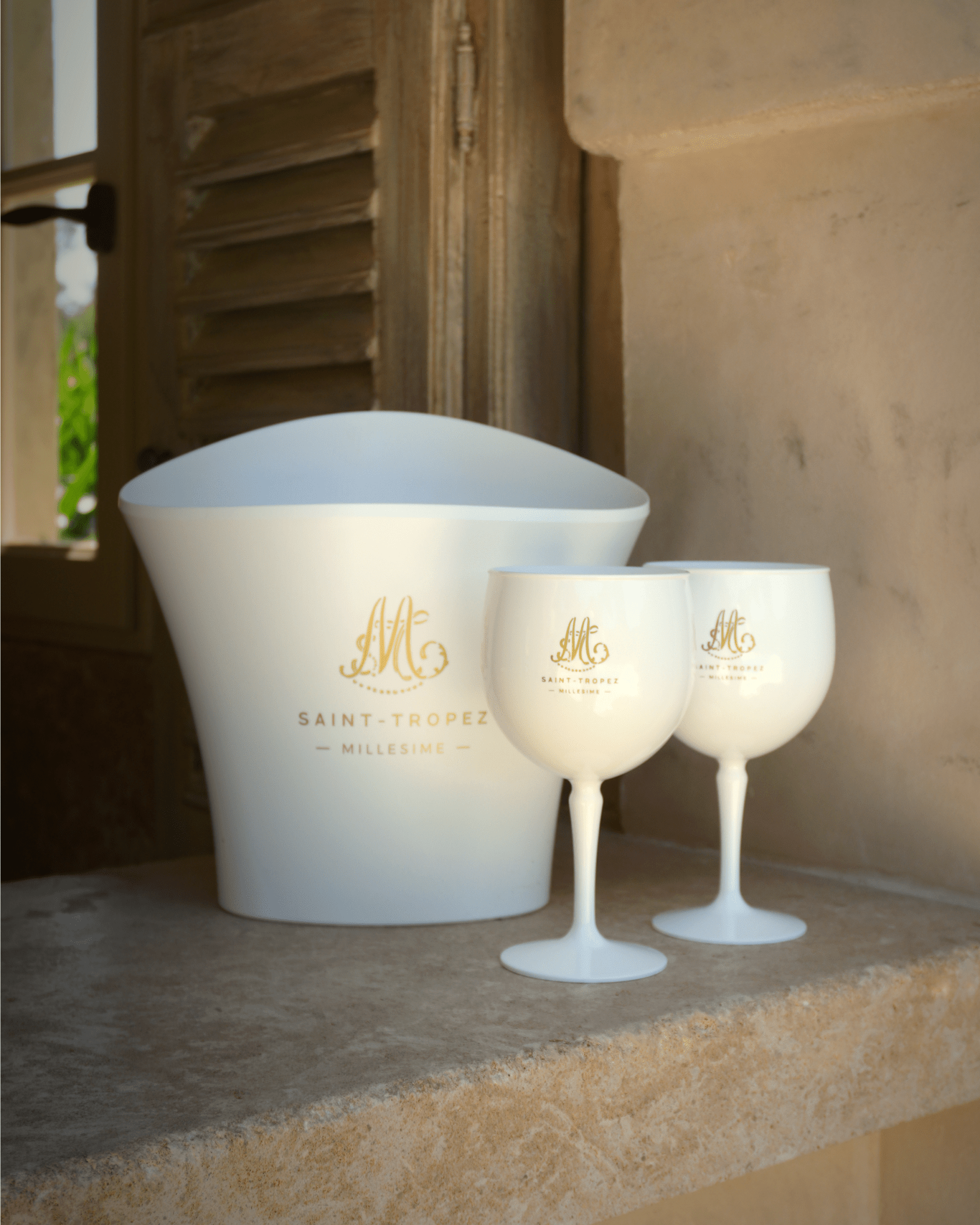Pack Seau & 6 Verres Piscine — Millesime PM - Marinette Saint - Tropez