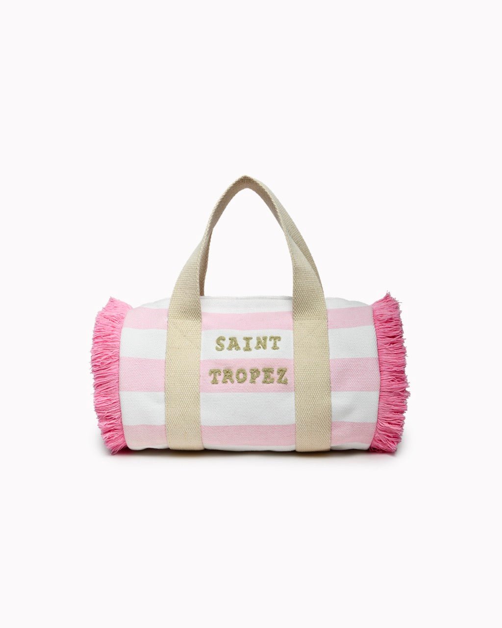 Petit Sac de Plage Travel - Forme Polochon Rayures Larges 28×15 cm - 4 Coloris - Marinette Saint - Tropez