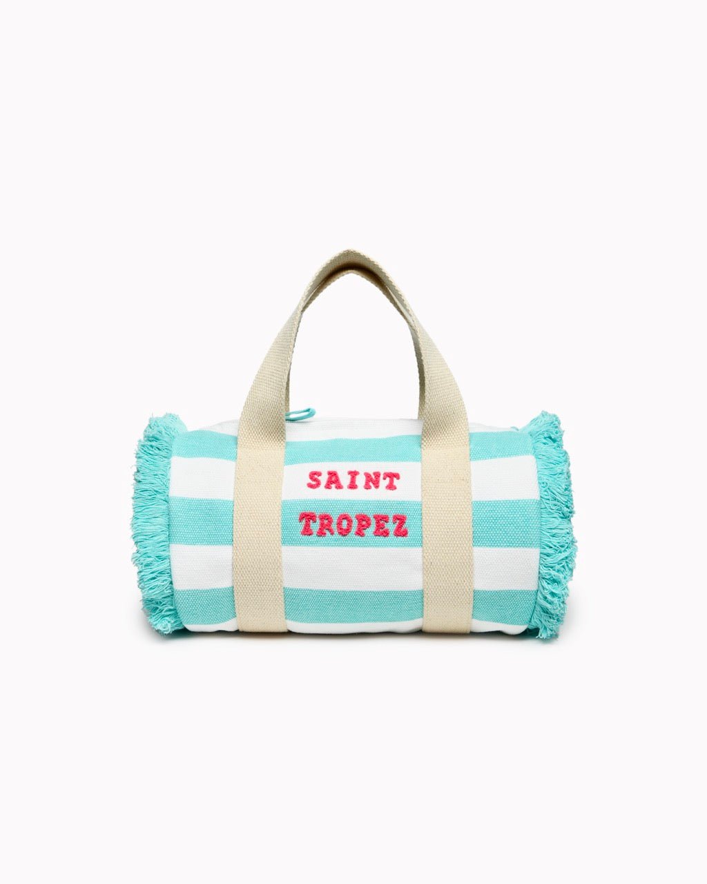 Petit Sac de Plage Travel - Forme Polochon Rayures Larges 28×15 cm - 4 Coloris - Marinette Saint - Tropez