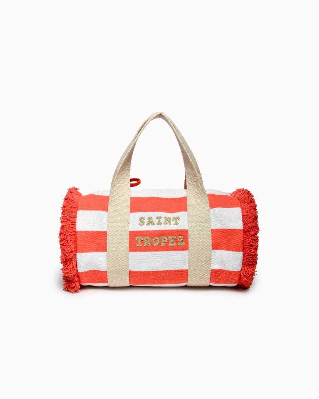 Petit Sac de Plage Travel - Forme Polochon Rayures Larges 28×15 cm - 4 Coloris - Marinette Saint - Tropez