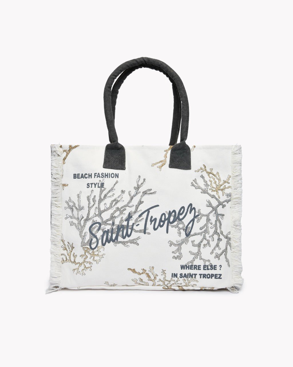 Sac de Plage Canoubier - Grand Modèle 37×33×19 cm - 3 Coloris - Marinette Saint - Tropez