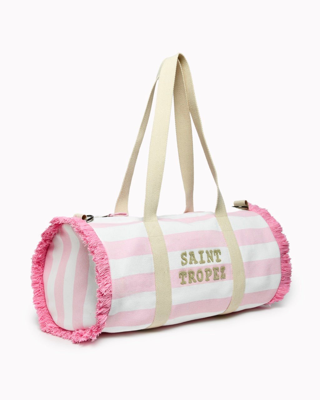 Sac de Plage Travel - Grand Modèle Forme Polochon Rayures 50×25 cm - 4 Coloris - Marinette Saint - Tropez