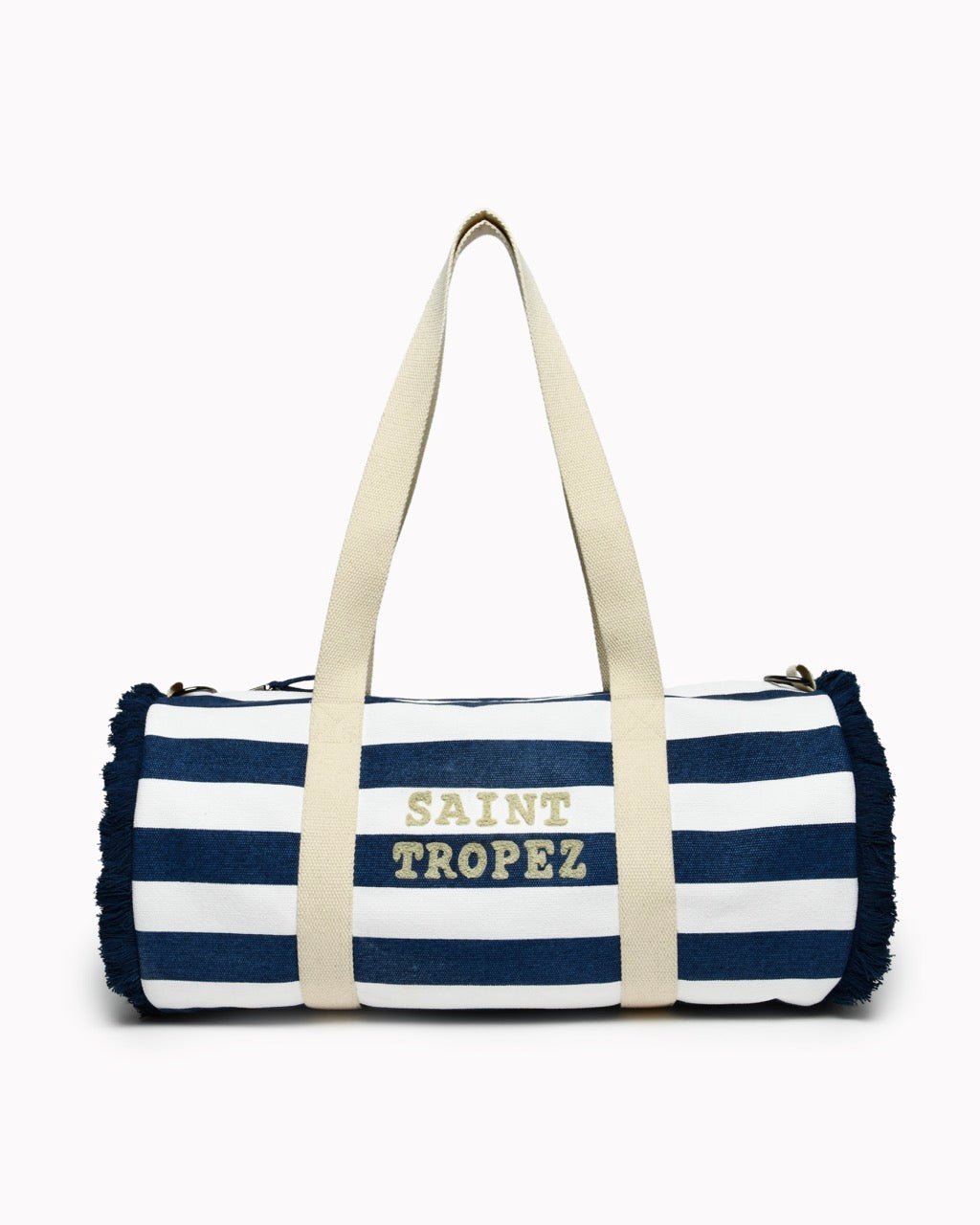 Sac de Plage Travel - Grand Modèle Forme Polochon Rayures 50×25 cm - 4 Coloris - Marinette Saint - Tropez