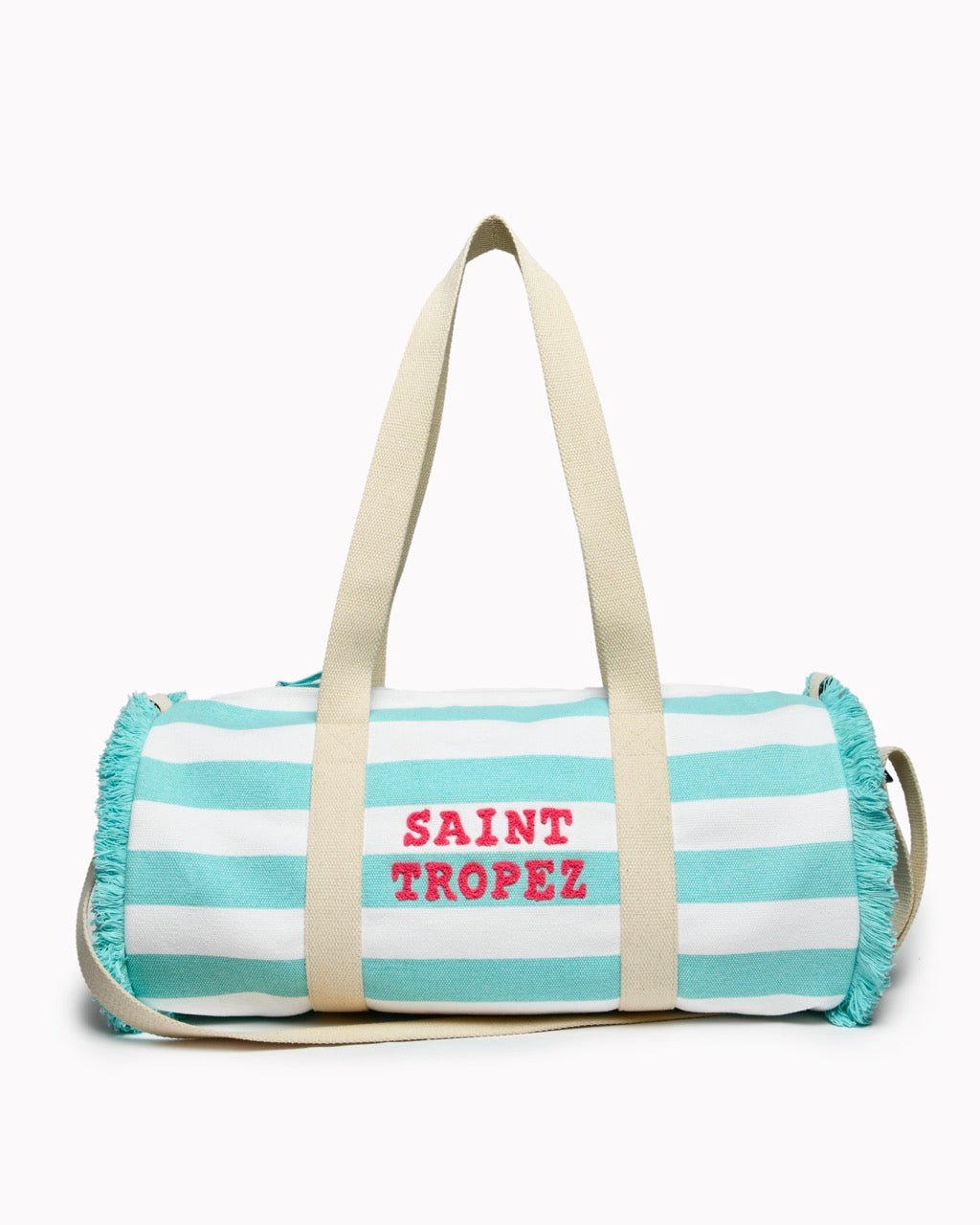Sac de Plage Travel - Grand Modèle Forme Polochon Rayures 50×25 cm - 4 Coloris - Marinette Saint - Tropez