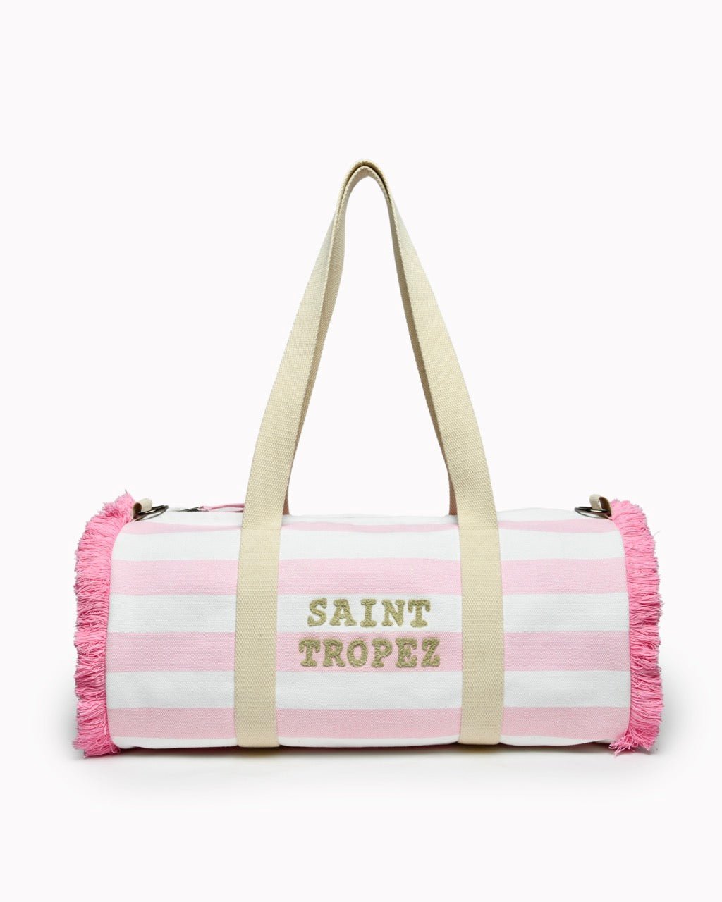 Sac de Plage Travel - Grand Modèle Forme Polochon Rayures 50×25 cm - 4 Coloris - Marinette Saint - Tropez