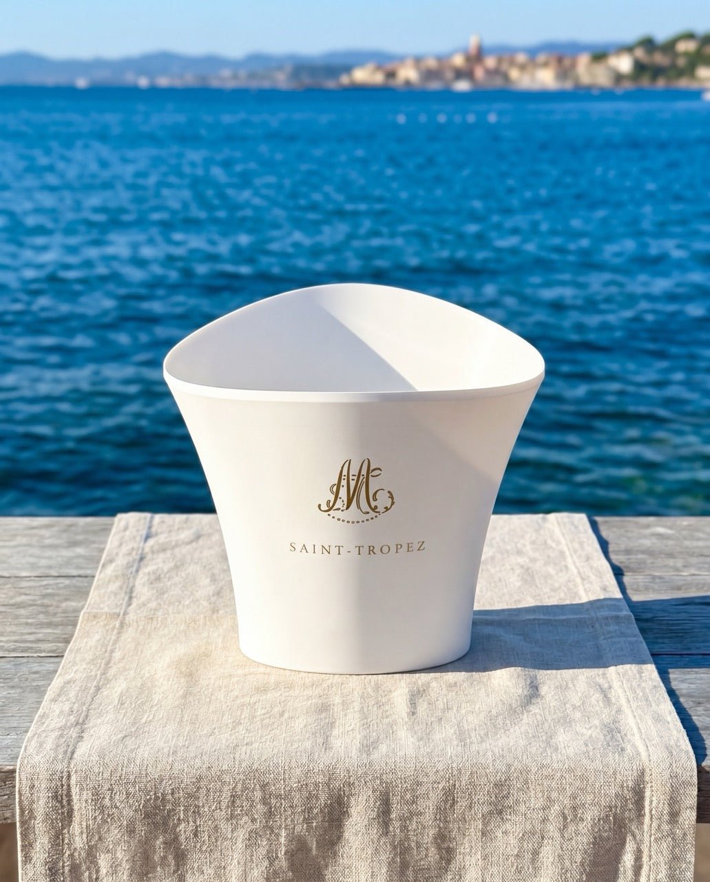 Seau à champagne 10L "M" Gold élégant et pratique - Marinette Saint - Tropez