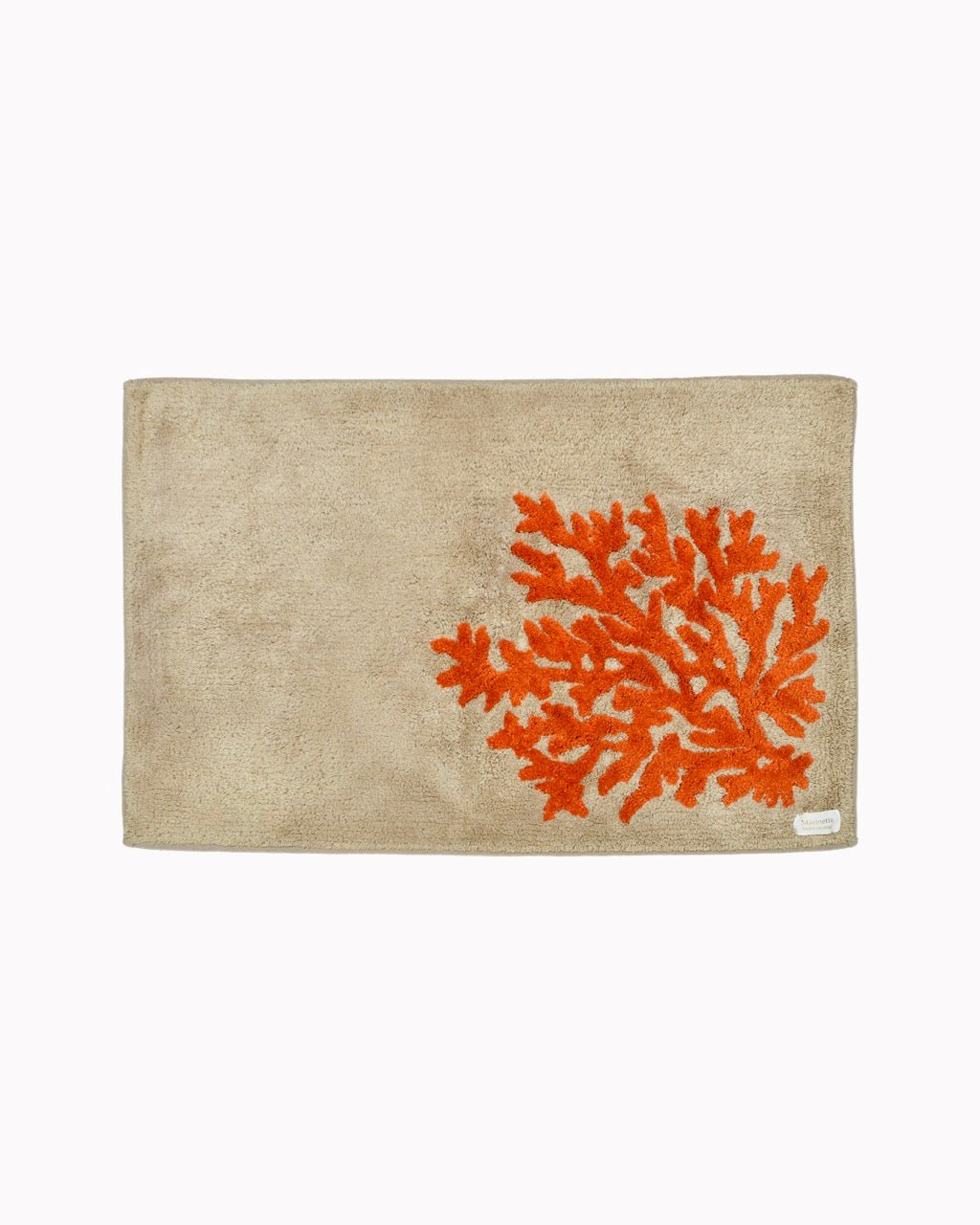 Tapis de Bain Cancale 100% Coton | Motif Corail en Relief - Marinette Saint - Tropez