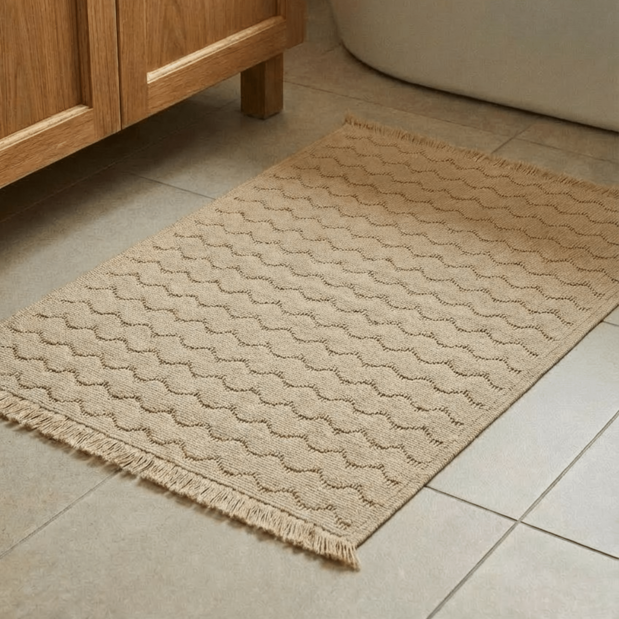 Tapis uni texturé haut de gamme Tropicale - Marinette Saint - Tropez