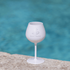 Verre 40cl et 55cl blanc avec logo M Argent - Marinette Saint - Tropez